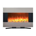 Northwest Electric Fireplace + Wall Mount + Floor Stand // Stainless