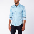 Stripe Button Up // Turquoise (S)