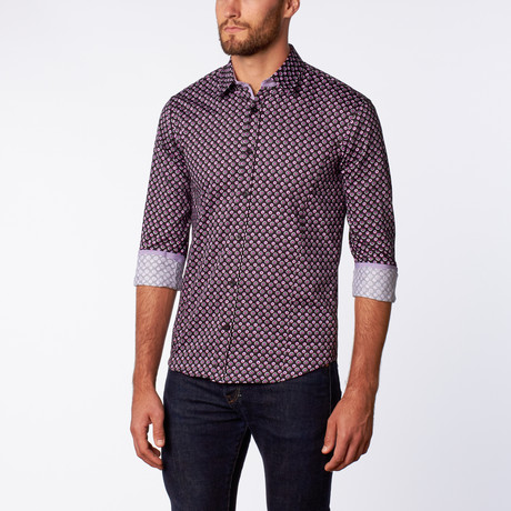 Eyes Button Up // Black (XL)