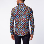 Paisley Button Up // Blue (2XL)