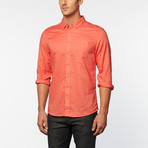 Linen Cotton Blend Shirt // Salmon (M)