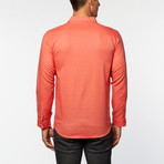 Linen Cotton Blend Shirt // Salmon (M)