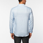 Linen Embroidered Shirt // Blue (S)