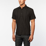 Pintuck Front Stripe Shirt // Black (2XL)