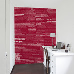 PROVERBES fond Rouge (Deco // 18.31"W x 102.36"H)