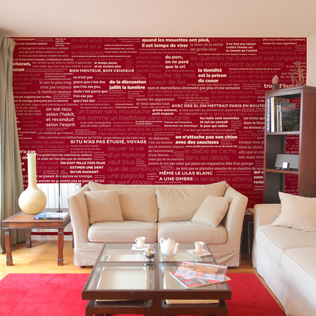 PROVERBES fond Rouge (Deco // 18.31"W x 102.36"H)