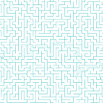 LABYRINTHE Pac-Man // Turquoise (Medium // 73.23"W x 102.36"H)