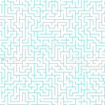 LABYRINTHE Pac-Man // Turquoise (Medium // 73.23"W x 102.36"H)