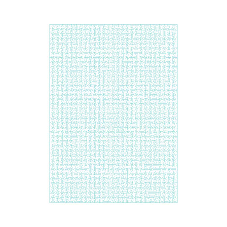 LABYRINTHE Pac-Man // Turquoise (Medium // 73.23"W x 102.36"H)