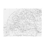 Carte & Territoire Noir et Blanc (Deco // 18.31"W x 102.36"H)