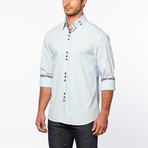 Button-Up Shirt + Collar Detail // Light Blue (S)