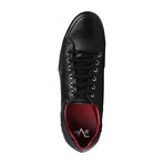 Leather Accent Lace-Up Sneaker // Black (Euro: 40)