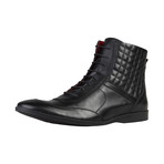 Leather Stitched Lace-Up Boot // Black (Euro: 40)