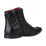 Leather Stitched Lace-Up Boot // Black (Euro: 40)