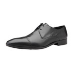 Leather Eyelet Cap-Toe Derby // Black (Euro: 40)