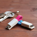 inCharge Micro USB 2-Pack (Pink + Cyan)