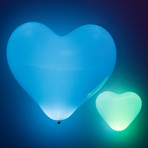 Heart-Shaped LED Balloon // 15-Pack (White LED Light)