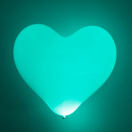 Heart-Shaped LED Balloon // 2-Pack (White LED Light)