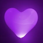 Heart-Shaped LED Balloon // 2-Pack (White LED Light)