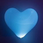 Heart-Shaped LED Balloon // 2-Pack (White LED Light)