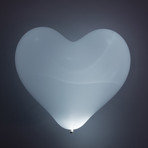 Heart-Shaped LED Balloon // 2-Pack (White LED Light)