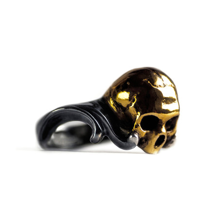 Gold Skull Ring (Size 6)