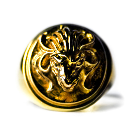 Lion Ring // Gold (Size 6)