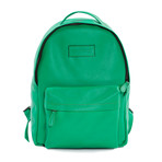 Leather Backpack // Green