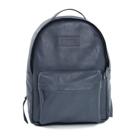 Leather Backpack // Grey