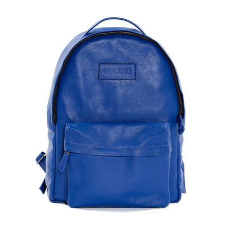 Leather Backpack // Blue