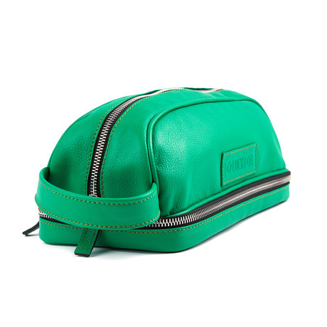 Leather Travel Case // Green