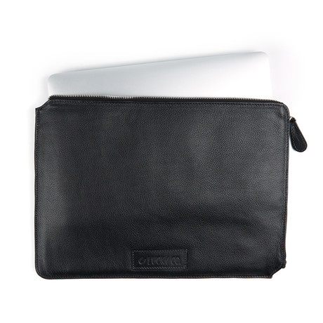 Leather Macbook 13" Case // Black