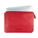 Leather Macbook 13" Case // Red