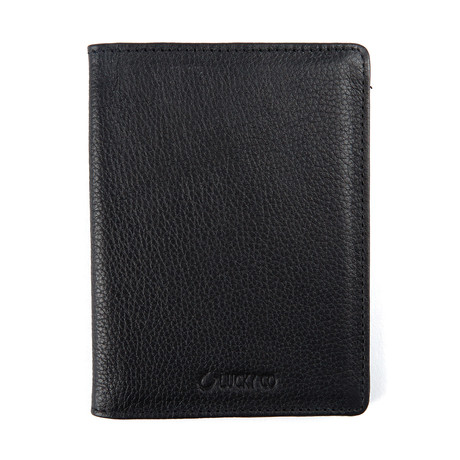 Leather Passport Holder // Black
