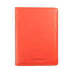 Leather Passport Holder // Orange