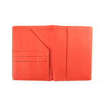 Leather Passport Holder // Orange