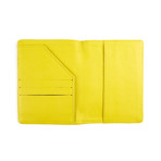 Leather Passport Holder // Yellow