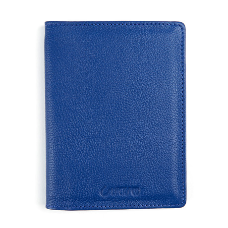 Leather Passport Holder // Blue