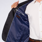 Shawl Collar Slim Fit Tuxedo Jacket // Navy Paisley (US: 36R)
