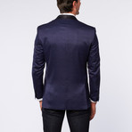 Shawl Collar Slim Fit Tuxedo Jacket // Navy Paisley (US: 38L)