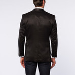 Shawl Collar Slim Fit Tuxedo Jacket // Black Paisley (US: 42S)