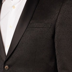 Shawl Collar Slim Fit Tuxedo Jacket // Black Paisley (US: 36S)