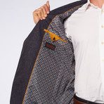 Printed Knit Classic Fit Blazer // Navy (US: 42S)