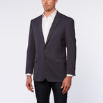 Printed Knit Classic Fit Blazer // Navy (US: 42S)