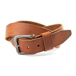 Auburn Washed Leather Belt // Tan (32" Waist)