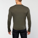 Pima Cotton Henley // Charcoal (S)