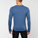 Pima Cotton Henley // Azul (S)