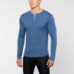 Pima Cotton Henley // Azul (S)