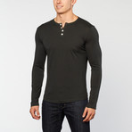 Pima Cotton Henley // Black (S)