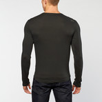 Pima Cotton Henley // Black (2XL)